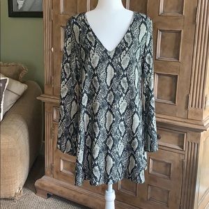 Snakeskin print dress
